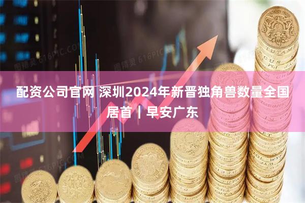 配资公司官网 深圳2024年新晋独角兽数量全国居首｜早安广东